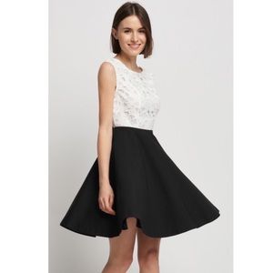 Orsay Lace Top Black and White Dress